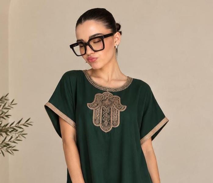 Embroidered Women's Abaya – Gandoura Maxi