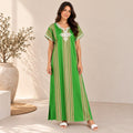 Green Gandoura Kaftan Dress – Sleeveless Maxi