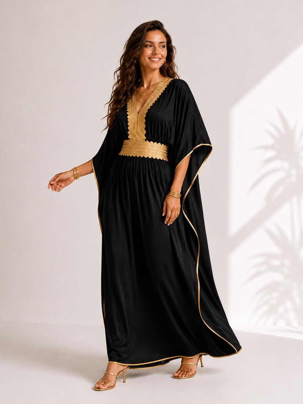 Luxury Moroccan Djellaba – Boho Maxi