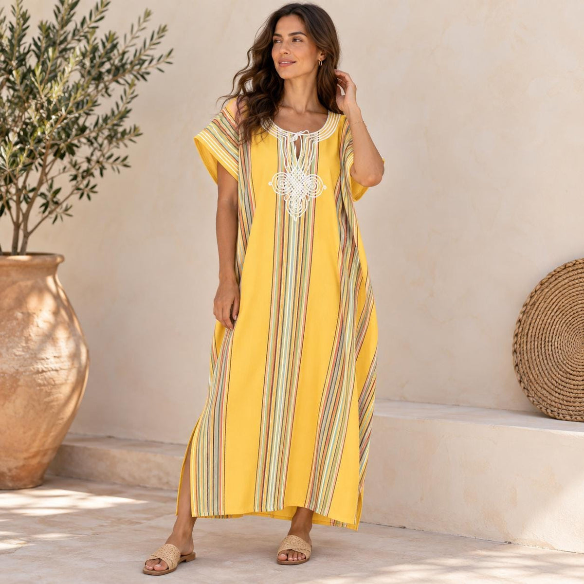 Luxury Eid Outfit Kaftan – Handmade Maxi