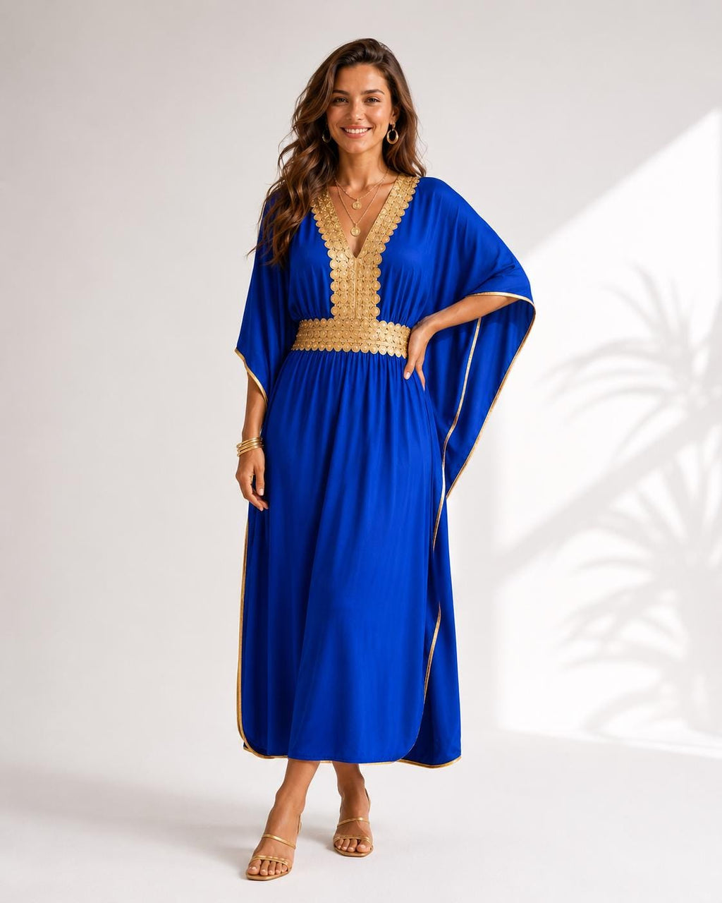 Luxury Arabic Abaya Kaftan – Handmade Maxi