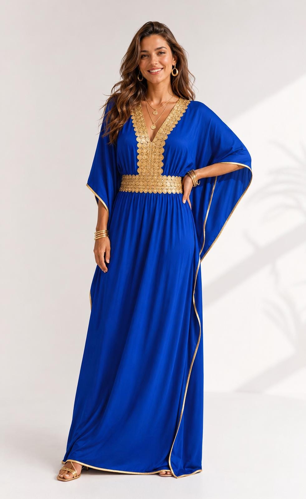 Luxury Arabic Abaya Kaftan – Handmade Maxi
