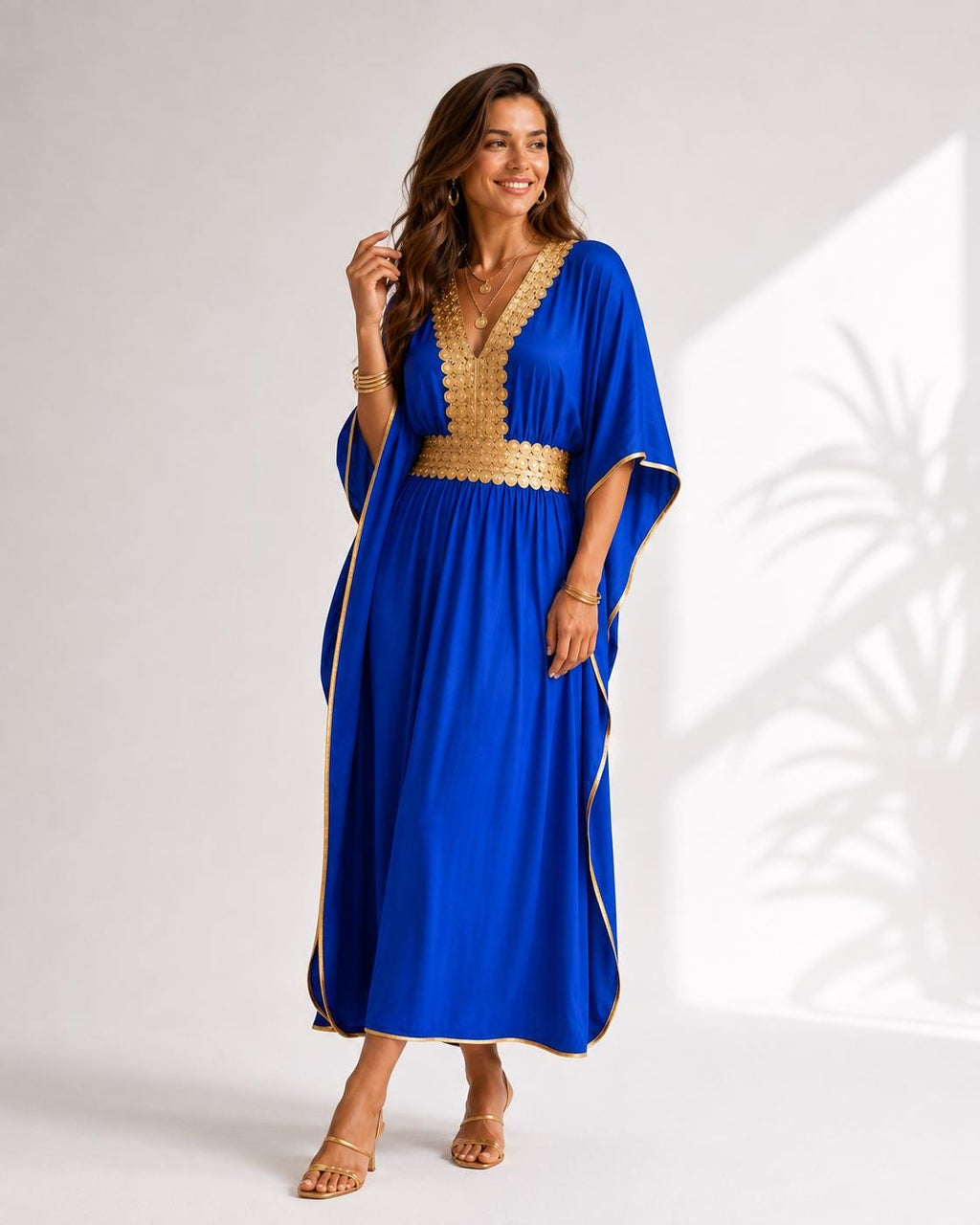 Luxury Arabic Abaya Kaftan – Handmade Maxi