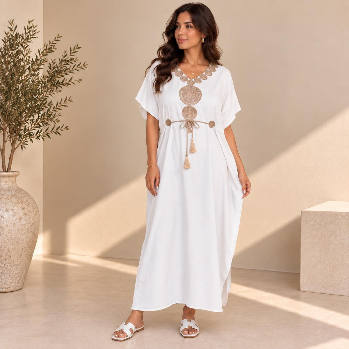 Arabian Nights Kaftan Dress – Resort Maxi