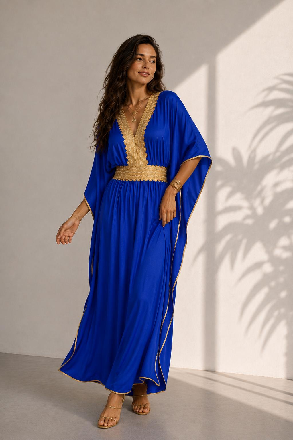 Luxury Moroccan Djellaba – Boho Maxi